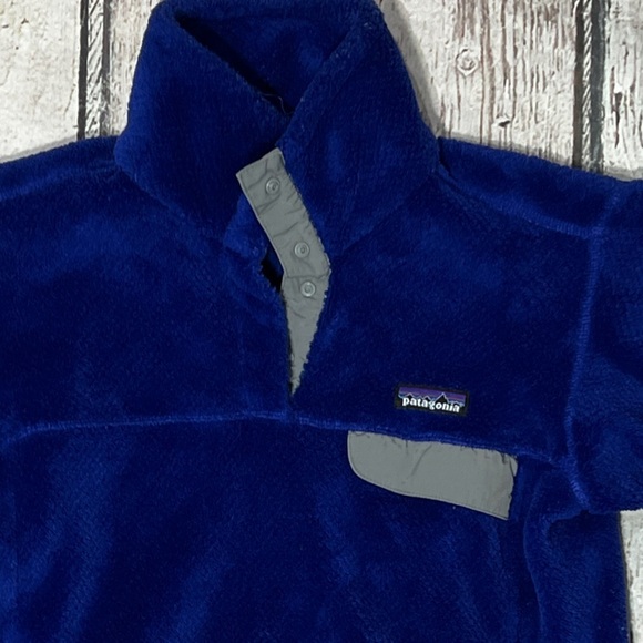 Patagonia Snap Fleece Pullover Sweater Jacket Womens Blue - Picture 2 of 5